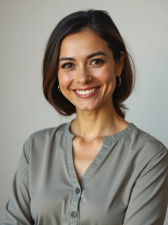 AI-generated public profile photo in front of the blurred original